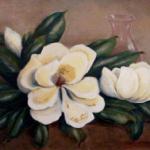 "Magnolias and Lamp"
Oil, 20" x 16"
$350
